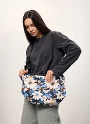 Жіноча сумка Sambag HOBO Bag-glove принт "Blue Flowers" 50 х 28 х 5 см (53400725) - мініатюра 2