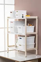 Кошик Idea Home Pyramid з кришкою 3.8 л 24x18x12.5 см білий (00638 White) - мініатюра 3