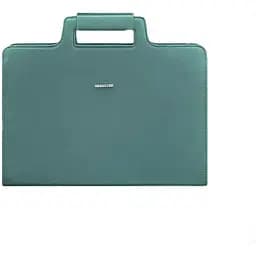 Жіноча шкіряна сумка для ноутбука та документів бірюзова