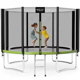 Батут с наружной сеткой 4FIZJO Classic 12FT 374 см Black/Green (P-5907739312914)