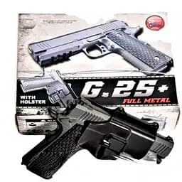 Дитячий пістолет на кульках Galaxy "Colt 1911 Rail" G25+ метал чорний з кобурою