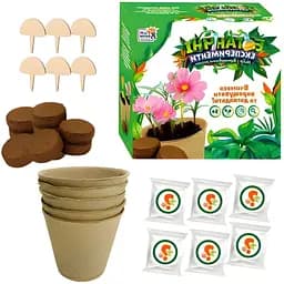 Магічний набір для створення саду: Насіння, ґрунт та картонні горщики для вирощування рослин і квітів
