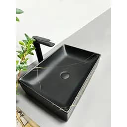 Умивальник VBI Latina marble matt накладний VBI-013103, Чорний матовий