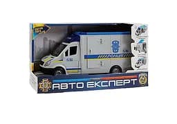 Машинка ТК-73429 Авто Експерт "Полиция" инерция, звук, подсветка, откр. двери и крыша, в коробке (6945717415331)