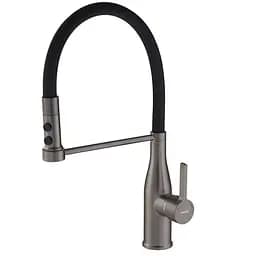 Змішувач для кухні Mixxus Premium Summer 017 із силіконовим виливом graphite MI6962 Графит