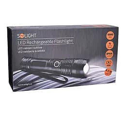 Ліхтар яскравість 1000 люмен Solight WN34 LED flash light акумулятор 2800mAh - мініатюра 5