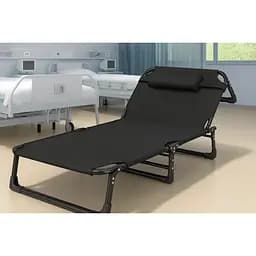 Розкладне ліжко Leobro з Mesh-матрацом і подушкою Black (LB-FB-A2-BLK)