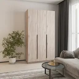 Шкаф 3-дверный MebelStar Оскар ДСП BG, дополнительная штанга 120x52x220 см Аляска серый (MBS-4539)