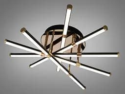 Сучасна люстра Diasha SX8256/5BK, чорна із золотистим, 70W