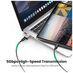 Перехідник USB 3.0 AM to USB-C F gray Ugreen (50533) - мініатюра 3