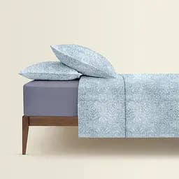Комплект постільної білизни Cosas Floral breeze CS5 Сімейний небесний (FloralBreeze_El180x30-56Steel_160x2) - мініатюра 2
