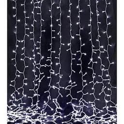 LED гірлянда Водоспад 3х2м від мережі 400 світлодіодів Довговічна різдвяна гірлянда-штора для святкового декору будинку Біла