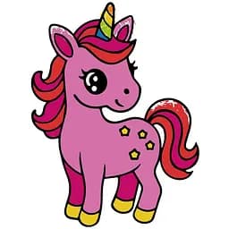 Детская раскраска Art Craft Конек однорожка с пальчиковыми красками 25х25 см (15633-AC)