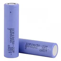 Акумулятор Samsung ICR18650-22P 2200 mAh 10 А (Блакитний) - мініатюра 2