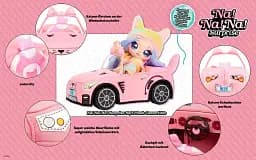 Машина для ляльки На На На Кетмобіль Na Na Surprise Soft Plush Convertible , Kitty Car - мініатюра 5