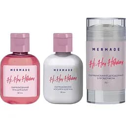 Парфумований набір для тіла Mermade Hi-Hey-Holiday, гель для душу, 50 мл + лосьйон для тіла, 50 мл + дезодорант, 75 г
