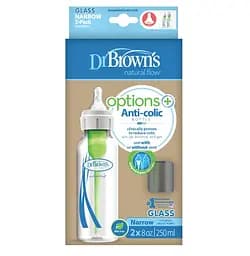 Бутылочка для кормления Dr. Brown's Options+, с узким горлышком, 250 мл, 2 шт. (SB82023-P2)