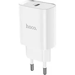 Зарядний пристрій блок живлення адаптер Hoco N14 PD 20 W 1 USB-C out білий