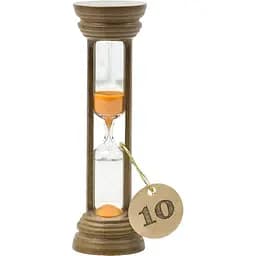 Пісочний годинник Склоприлад 4-20, 10 хвилин пісок помаранчевий горіх (300574)