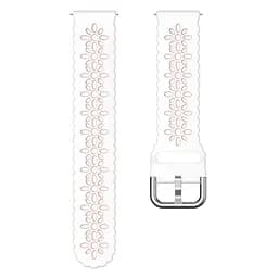 Ремінець для Nokia Steel Nokia Steel HR - біло-рожевий ширина кріплення 20мм силікон Watchbands Flower (W38-4WB66184126) - мініатюра 3
