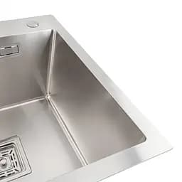 Кухонна мийка Platinum Handmade НSB з нержавіючої сталі 3 мм квадратна 45x45x23 см (SP000037433) - мініатюра 3