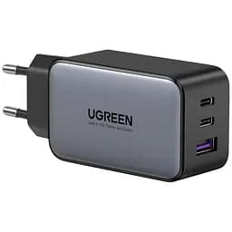 Мережевий зарядний пристрій Ugreen CD244 USB-A + 2xUSB-C 65W GaN Tech Fast Charger Grey (10335) [99277]