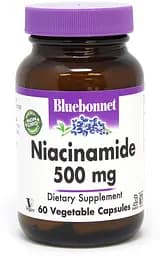 Вітаміни та мінерали Bluebonnet Nutrition Niacinamide 500 mg, 60 вегакапсул