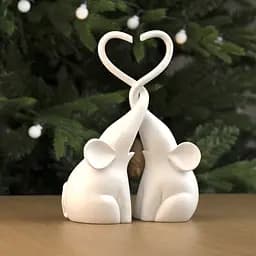Декоративна статуетка MBM My Home Пара слоників біла (DH-ST-25 WHITE) - мініатюра 4