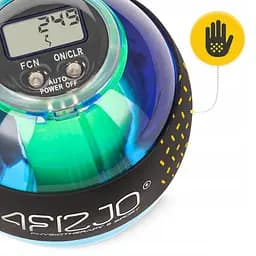 Тренажер для кисті та зап'ятстя 4Fizjo Power Ball гіроскопічний Blue/Yellow (P-5905973402224) - мініатюра 6