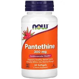 Вітаміни та мінерали NOW Pantethine 300 mg, 60 капсул
