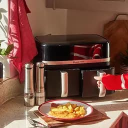 Мультипіч Russell Hobbs Satis Fry DualBaske чорний 2800 Вт (27680-56) - мініатюра 10