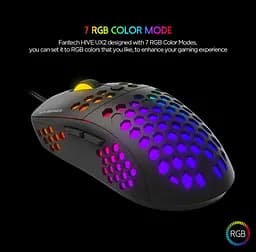Игровая мышь Fantech X UX-2 RAPTOR PixArt 3360, 250IPS, 50G, 1200DPI Black - мініатюра 5