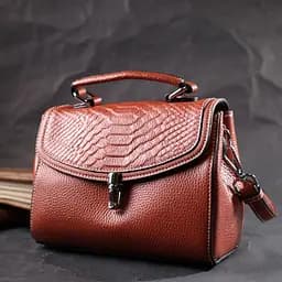Сумка Vintage з натуральної шкіри з клямкою 19х15х9 см sum0029040 - мініатюра 9