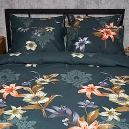 Комплект постільної білизни Moon&Star Микросатин Premium Floral Nocturne Євро 200х220 наволочки 2х40х60 - мініатюра 4