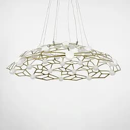 Підвісна LED люстра Sunnysky у золотому корпусі Line.F TG 01D60