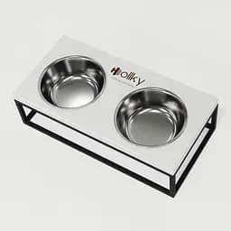 Hollky Base M — миски на підставці для середніх собак та великих котів (2 × 0,95 л) - мініатюра 5