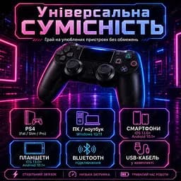 Бездротовий геймпад 1000 mAh / джойстик для PS4, ПК, Android та iOS з Bluetooth 5.2 - мініатюра 4