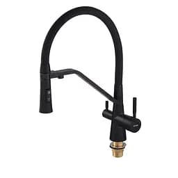 Змішувач для кухні Mixxus Premium Magnet 021 Black з гнучким виливом MI6974 Чорний матовий - мініатюра 3