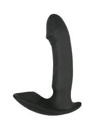 Вібратор-стимулятор силіконовий точки G та ануса 11 см 10 режмів чорний