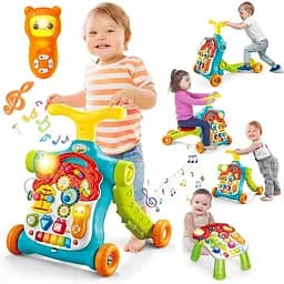 Навчальні ходунки для малюків 5 в 1 Baby Walker Sit-to-Stand - мініатюра 2