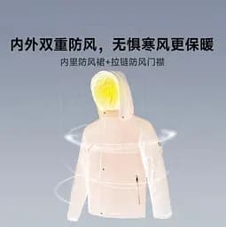 Куртка Windproof Anti-Drilling Hooded Down Jacket 3XL черная - мініатюра 5