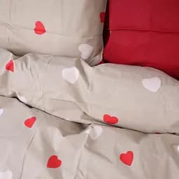 Простирадло MirSon Ranforce Elite 17-4750 Multicolored hearts 180x220 см червоне (2200008933821) - мініатюра 5
