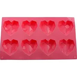 Силіконова форма-планшет для випічки Ekodeo Серце рожева (P89903)