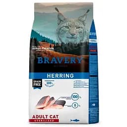 Сухой корм для стерилизованных котов Bravery Herring Adult Cat Sterilized с сельдью 2 кг (0715 BR HERR STER _2KG)