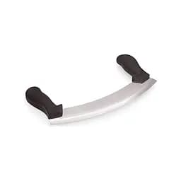 Нож Меццалуна для нарезки сыра, зелени, чеснока, пиццы, мяса с двумя пластиковыми ручками (длина лезвия 25 см), Kitchen Master Черный 86381