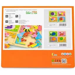 Набір дерев'яних пазлів Viga Toys Комахи 4 в 1, 16 елементів (50189) - мініатюра 5
