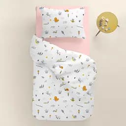 Дитяча постільна білизна в ліжечко ROSE BEES, білий (Bees_Rose_140) - мініатюра 2
