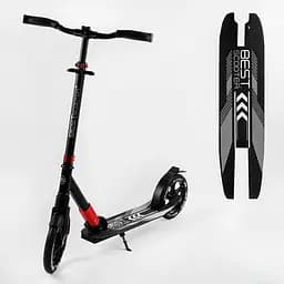 Самокат Best Scooter 57х14х88-98 см Чорно-червоний 000231598 - мініатюра 2