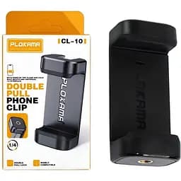 Держатель для телефона Plokama CL-10 ABS-пластик + резина резьба 1/4 дюйма противоскользящие вставки черный