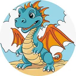 Набор для росписи по номерам 7+ Прогулка дракончика, диаметр 19 см, КНО-R1058